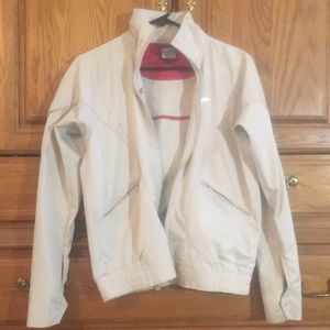 Nike khaki and pink workout bomber jacket